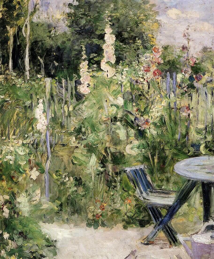 “Roses Tremieres” by Berthe Morisot